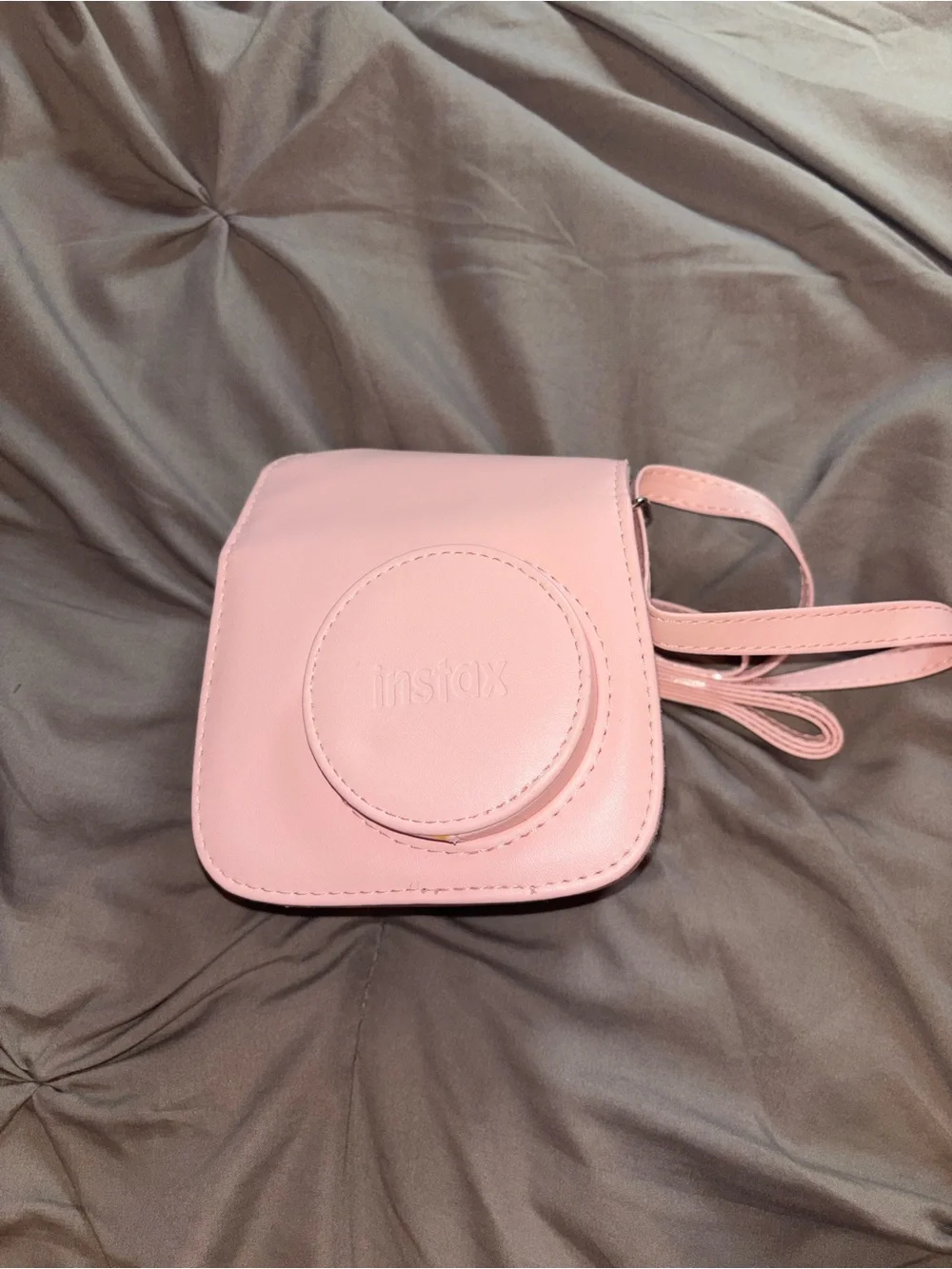 Fujifilm Instax Mini Instant Camera with Pink Case and Strap